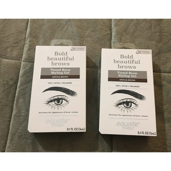 EQUATE Other - Equate Bold Beautiful Brows Tinted Brown Styling Gel 3D Vitabrush - Lot Of 2 Box